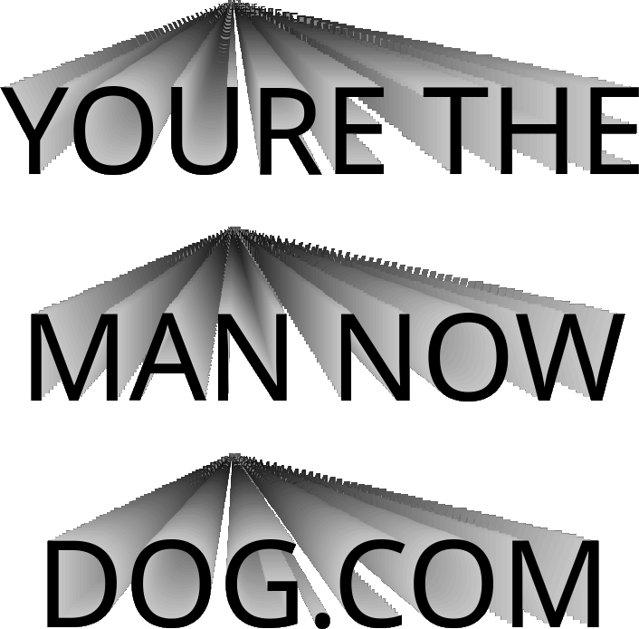 YOU'RE THE MAN NOW DOG